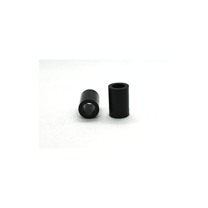 Black Spacers Nylon Cylindrical Unthreaded M6 x 5mm Length, 6.3mm