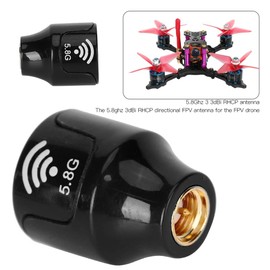 5.8Ghz 3dBi RHCP Antenna, Easy to Install Short Omni FPV High Gain Antennas for FPV Racing Drone RC Parts Accessory (Black)