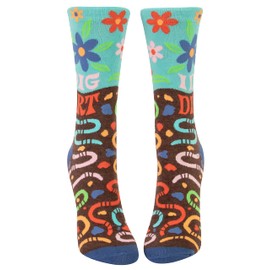 Blue Q Women's Funny Novelty Crazy Crew Socks with Sayings