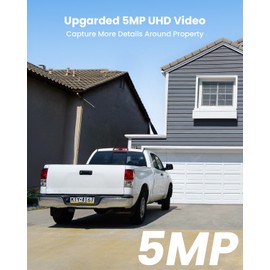 ieGeek Floodlight Camera, 5MP Outdoor Home Security Light with Cameras, 5G/2.4G WiFi Wired Flood Light Cam with Smart Motion Sensor/Siren, Color Night Vision, 2 Way Audio, 24/7 Record,Works w/Alexa