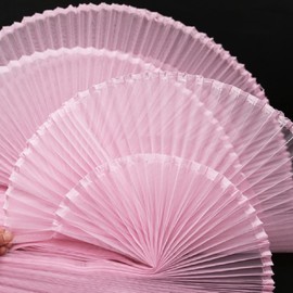 YABINA Ruffled Lace Trims 1 Yards, Pleated Lace Fabric Trim, Organza Ruffled Fabric Chiffon Tulle Ruffle Lace Border for Sewing Dress Bag Costume Decoration Trimming Craft (pink)