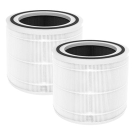 Core 300 Replacement Filter Compatible with LEVOIT Core 300, Core 300S, Core P350, 3-in-1 True HEPA Filter, High-Efficiency Activated Carbon,Part# Core 300-RF, White, 2 Pack