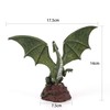 VOANZO Resin Green Dragon with Wings for Household Decoration Bar