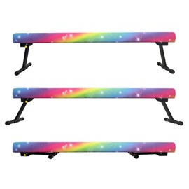 86 York 8ft Gymnastics Balance Beam, High and Low Floor Beam Gymnastics Equipment for Kids/Adults,Gymnastics Beam for Training,Physical Therapy and Professional Home Training with Legs