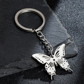ARFUKA Keyring Butterfly Pendant Keychain Key Holder Men Women Key Chain Wallet Bag Pendant Charms Gift for Birthday Christmas Festival Valentine's Day