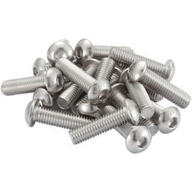 AMLOOPH M6 Bolts, M6 X 35mm Hex Socket Button Head Machine Bolts/Screws -Fully Threaded A2 304 Stainless Steel Hex Long Socket Screws M6 (Pack Of 20)