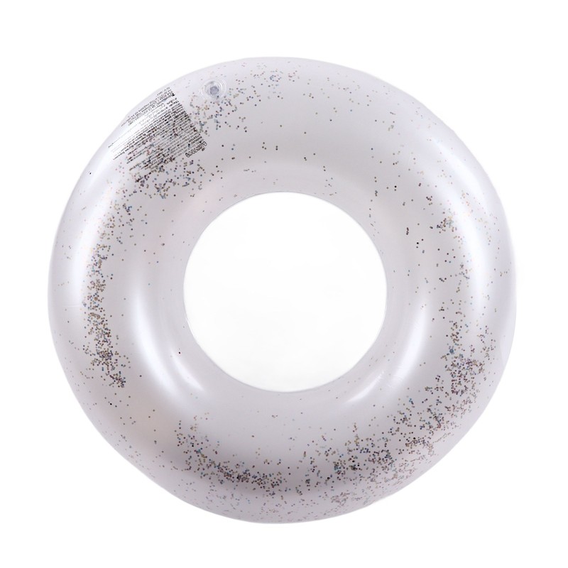 Inflatable Swimming Ring Sequin Swim Angel Wing Shiny Floating Tube