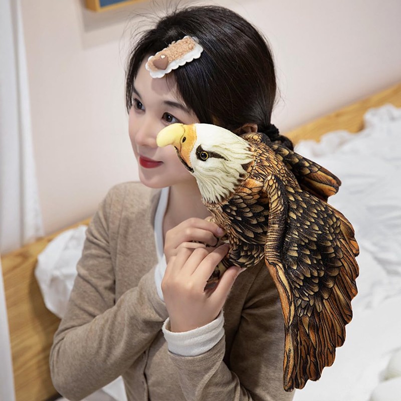 MILEE Realistic Hawk Plush, Hawk, Animal Toy, Fluffy, Cute Bird