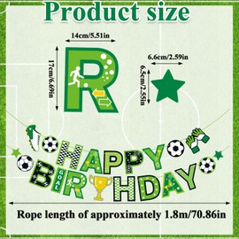 6-Piece Football Birthday Decorations, Football Party Decorations, Football Banner, Football Birthday Banner, Football Theme Birthday Party Decor for Kids