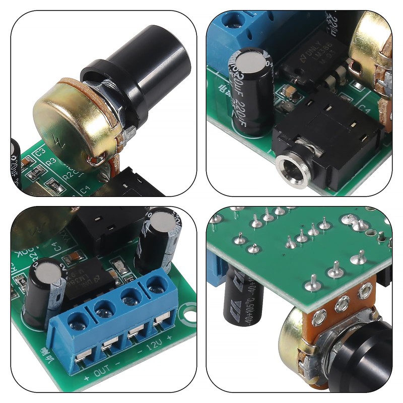 3pcs LM386 Mini Audio Amplifier Board DC 3-12V Volume Adjustable