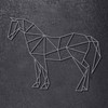 GRAVURZEILE 3D Wooden Origami Decoration - Horse Design - Modern