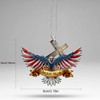 American Flag Eagle Cross Car Pendant Rear View Mirror Hanging