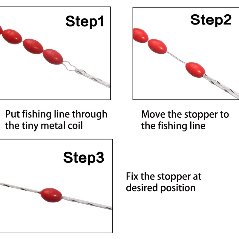360pcs Rubber Fishing Bobber Stopper 12 Set 30-in-3 Float Stops