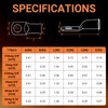 Filluck 220pcs Battery Cable Ends Kit,AWG 2/4/6/8/12 Copper Lugs,Heavy Duty