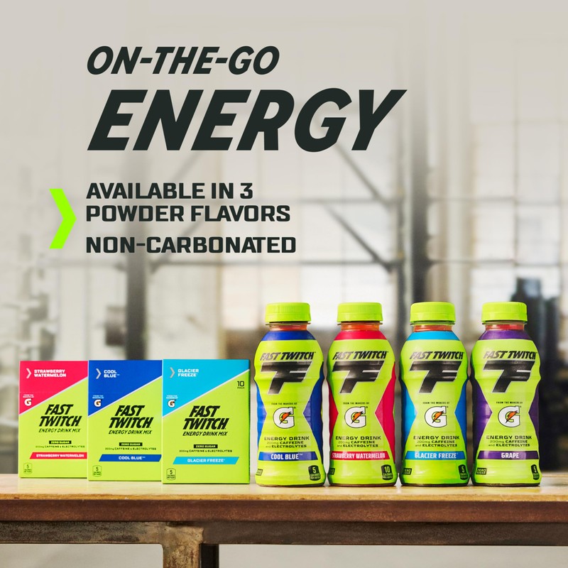 Fast Twitch Energy Drink Mix from Gatorade Powder Sticks, Strawberry