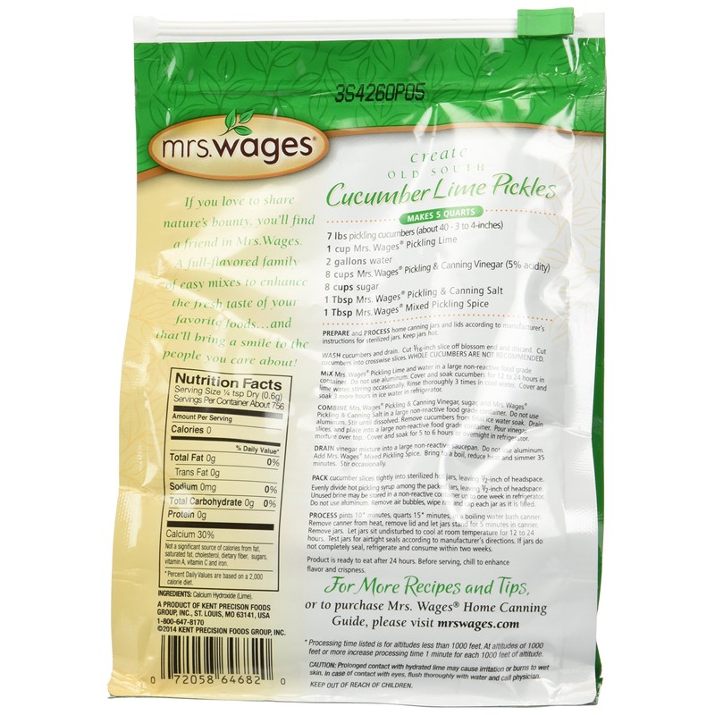 Mrs Wages Pickling Lime 16 Oz (Pack of 3)