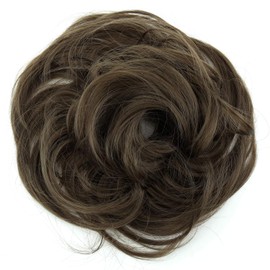 CAISHA Synthetic Fiber Hairpiece Scrunchie Scrunchy Updo Slightly Wavy Blond Mix G30B