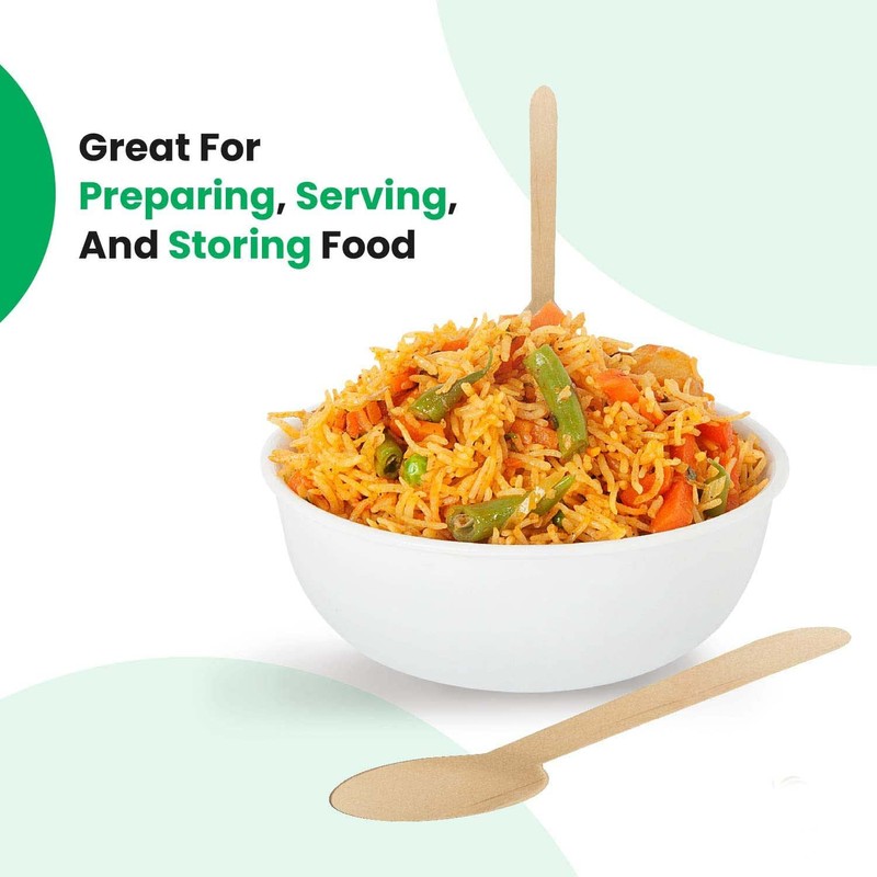 nalAmudhu Disposable Wooden Spoon | Eco Friendly, Biodegradable, Compostable, Eco-Friendly