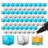 ATOMUS 200pcs Mixed Tattoo Ink Cups Square Clear Pigment Cup