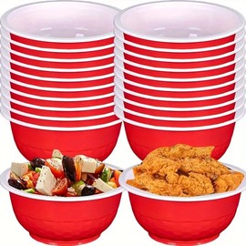 SZROBOY 4 Colors Party Cup Bowls,180 packs of 13 oz (360 ml) Disposable Plastic Bowls,Non Slip Sturdy Bowls for Hot Soup,Salad/Pasta/Dessert Bowls for Serving,Weddings,Parties,Gatherings,Events&More