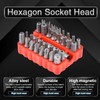 KATUR 33Pcs Tamper Proof Security Screw Hex Bit Head Set,