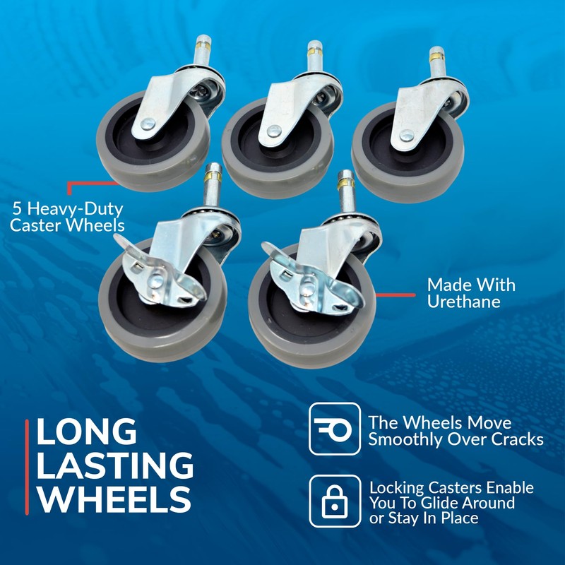 GRIT GUARD Bucket Dolly with Wheels - Rolling Detailing Wash