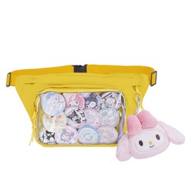 Ita Bag Belt Bag with Transparent Window Large Itabag Bum Bag Crossbody, Colour: yellow