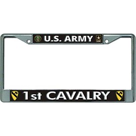 U.S. Army 1st Cavalry Chrome License Plate Frame