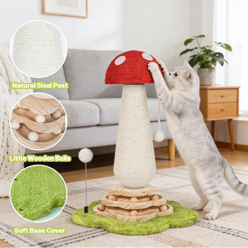 Mushroom Cat Scratcher/Scratching Post, Cute Cat Scratching Post