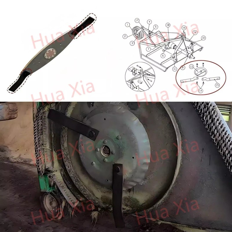 Mhanewv 2PCSSkid Steer Brush Cutter Cutting Blades for use with