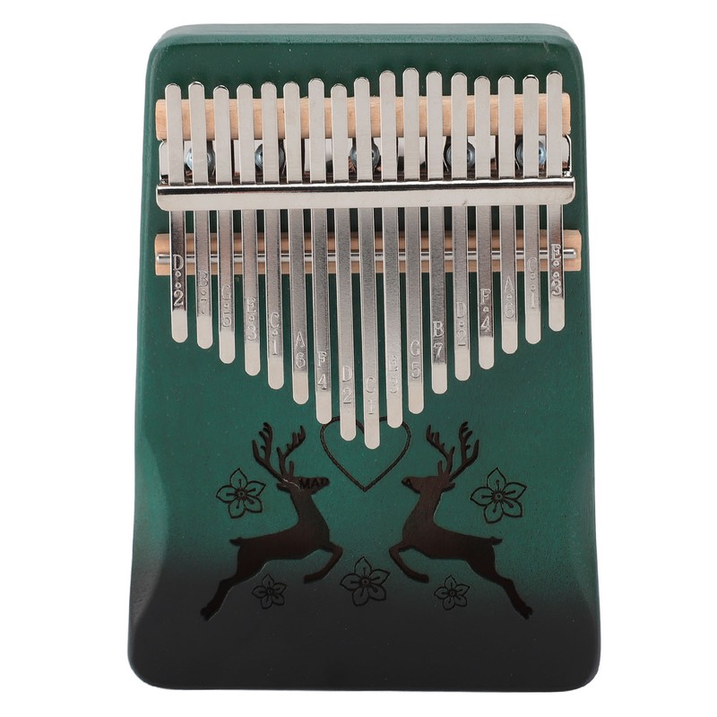 Finger Thumb Piano 17 Keys Exquisite Engraved Pattern Wood Kalimba