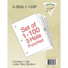 Exhibitindexes® Numbered Dividers 1-100 Punched - AVE Style Bold Tabs