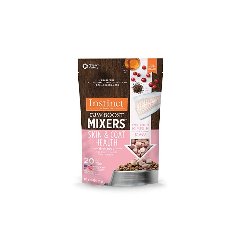 Instinct Raw Boost Mixers, Topper Liofilizado para Perro, Ayuda a