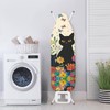 GLENLCWE Black Cat Colorful Flower Ironing Board Cover,Cute Cat Print