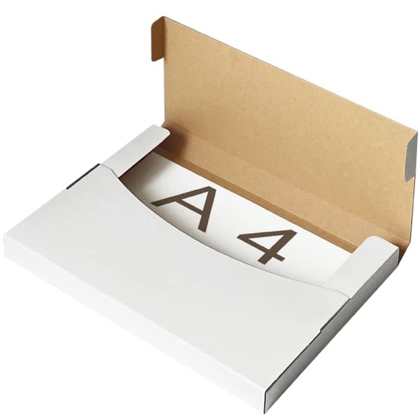Earth Cardboard, ID0680 Cardboard Boxes for Nekoposs, Up to 1.2 inches (3 cm) Thick, 30 Sheets, Nekoposu 1.2 inches (3 cm), Cardboard, Nekoposu Box, A4, White, Small Size