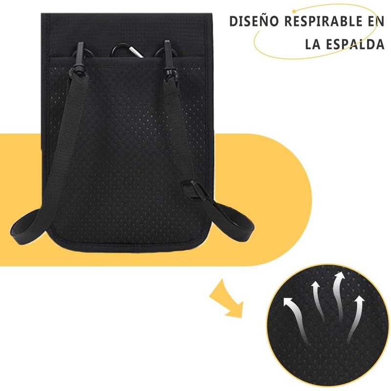 Mythya Carteras para Pasaporte, Cartera de Cuello con Bloqueo RFID,