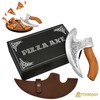 Mythrojan Viking Pizza Axe Handmade Stainless Steel Cutting Tool Damascus