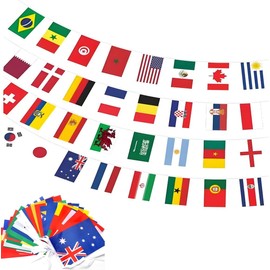 226 Countries International Flags Banner String - 235ft World Small Mini National Flags Bunting for Olympics, Club Worid Cup, Party，Sports Events,International Festivals & Decorations