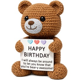 WELLBANEE Mini Birthday Bear Gifts for Teen Boy Girl Son Sister Best Friend