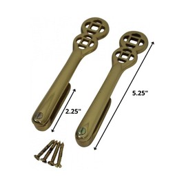Renovators Supply Manufacturing Carpet Holder Clips 5.25 in. Brass Carpet Runner Holder Clips with Swivel Clip