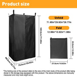 ZZBUY Privacy Tent for Boat, Portable Changing Room, Polyester Tent with Zipper, Suitable for Pontoon Boat Mall Studio Dressing Room 27" W x 30" D x 72" H