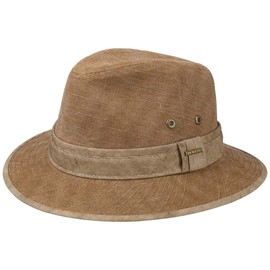 Stetson Alao Traveller Cloth Hat Men - Men´s Summer with Lining, Grosgrain Band Spring-Summer - XL (60-61 cm) Brown