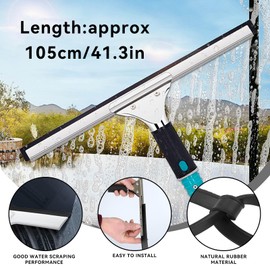 2pcs Squeegee Replacement Rubber, 41.3 inch Squeegee Replacement Blade Squeegee for Window Cleaning Window Squeegee Window Cleaning Brush for Windows, Shower Doors, Glass Cleaning