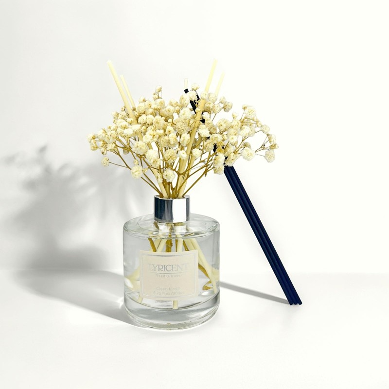 Lyricent Reed Diffuser Set 6.7 oz Clean Linen Scented Diffuser