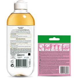 Kit Garnier Skin Active Micelar Bifásica 400ml + Ecopads