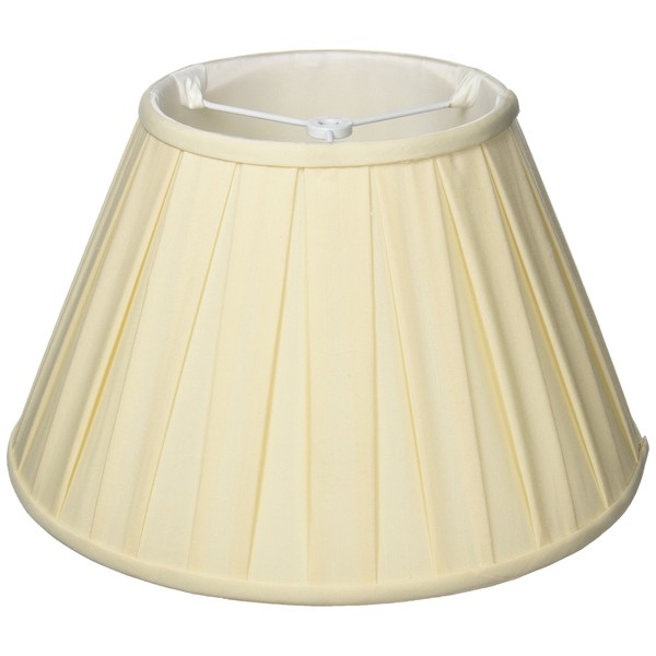 Royal Designs Wide Pleat Empire Designer Lamp Shade, Eggshell, 7.5 x 14 x 9