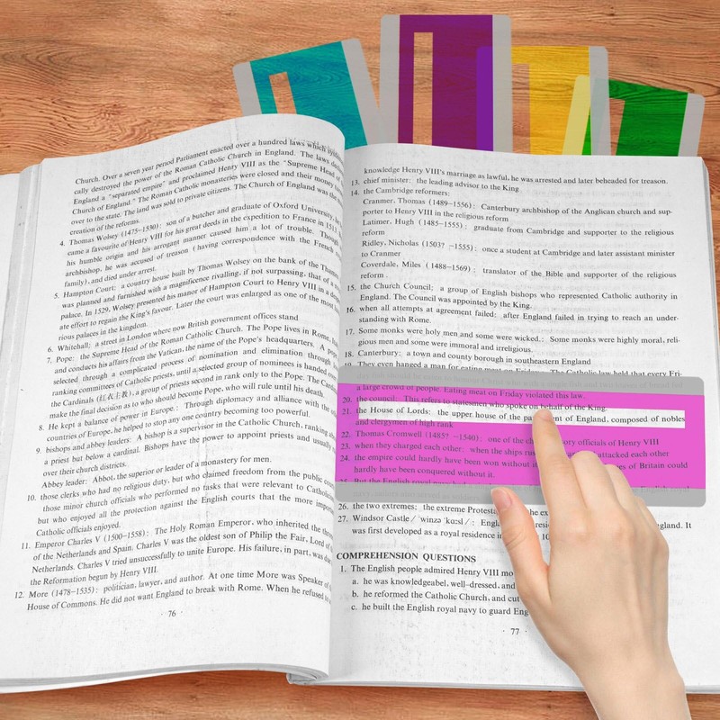 16 Pieces Professional Dyslexia Coloured Reading Overlays And Window Reading