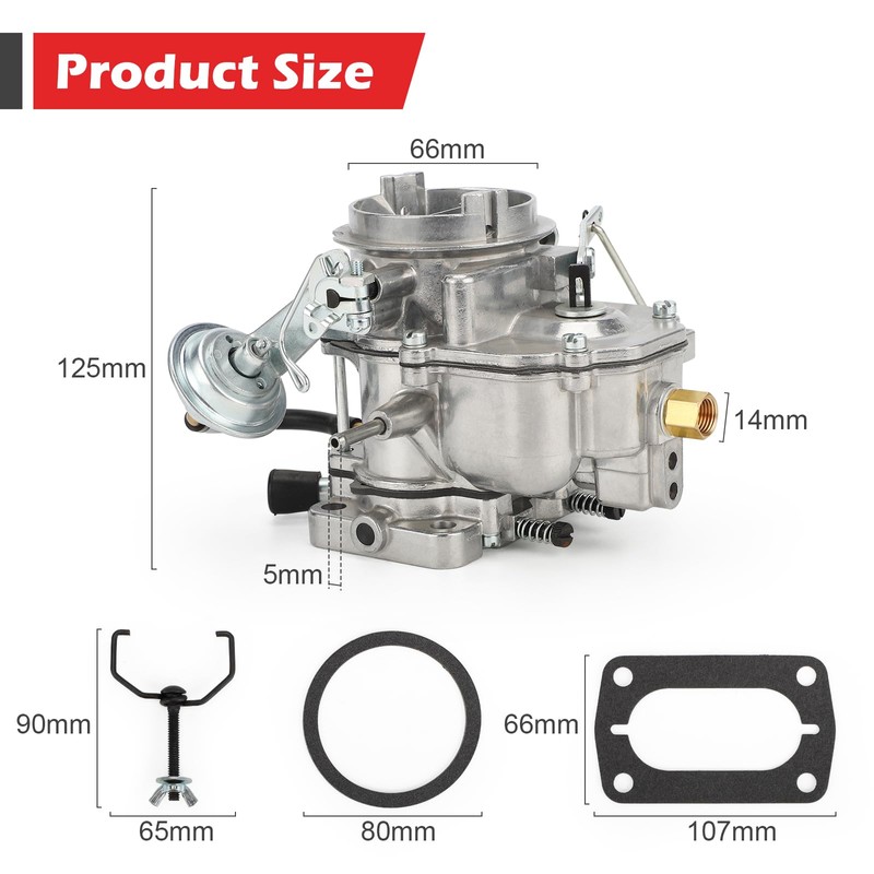 2 Barrel Carburetor with Gaskets for Plymouth models & 1966-1973