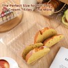 Funnymoom 60pcs Clear Plastic Hot Dog Tray with Hinged Lid