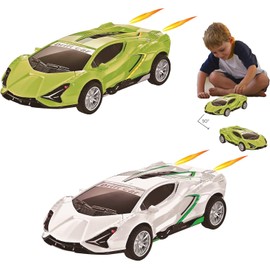 WEINIBAO Pack of 2 Inertial Car Wind-Up Car, Small Pull Back Car Toy Car, Racing Car, Friction Powered Car Vehicles Toy for Children, Wind-Up Toy Cars for from 3 Years Boys Girls